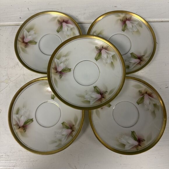 LOT Of RS Germany Demitasse Cup & Saucer Hand Painted Tulip Schlegelmilch China - Picture 7 of 9